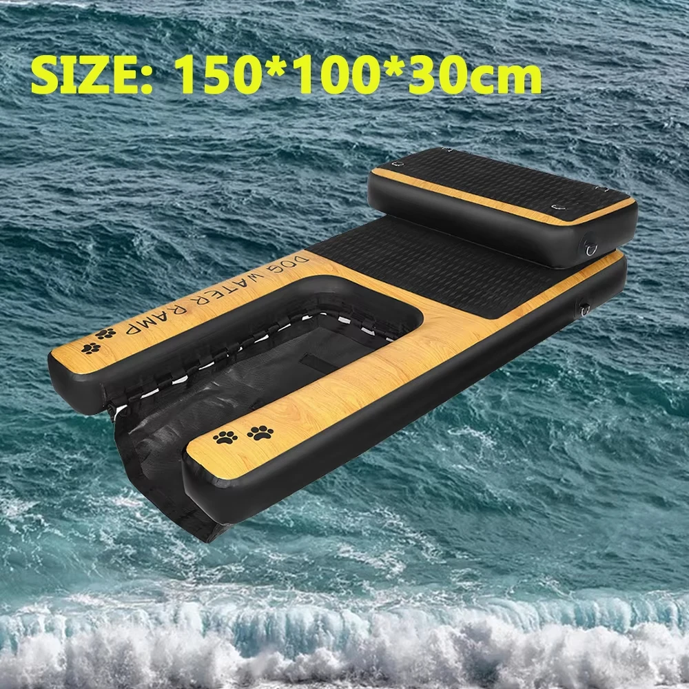 Swimming Pool Accessories Custom Size Portable Water Ramp Inflatable Floating Platform for Aluminum Dog Ramp