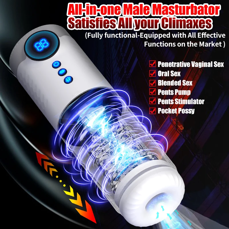 Adult Piston Automatic Rotation Masturbator Telescopic Male Masturbator Vagina Masturbation Sex Toys for Men