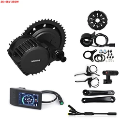 Bafang bbs01 bicycle electric motor kit 36v 350w e bike mid drive motor kits electric bike parts with 500C display