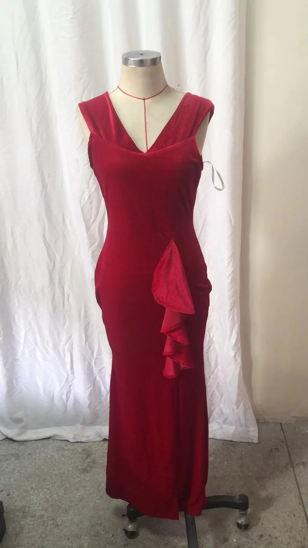 New Off Shoulder dresses for women party wedding evening velvet V neck dresses women lady elegant evening gown dress elegant