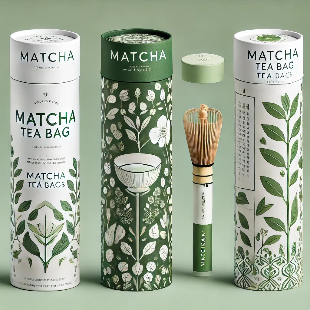 recyclable matcha packiging paper tube container emballages package cardboard cylinder packaging en carton round tea paper tube
