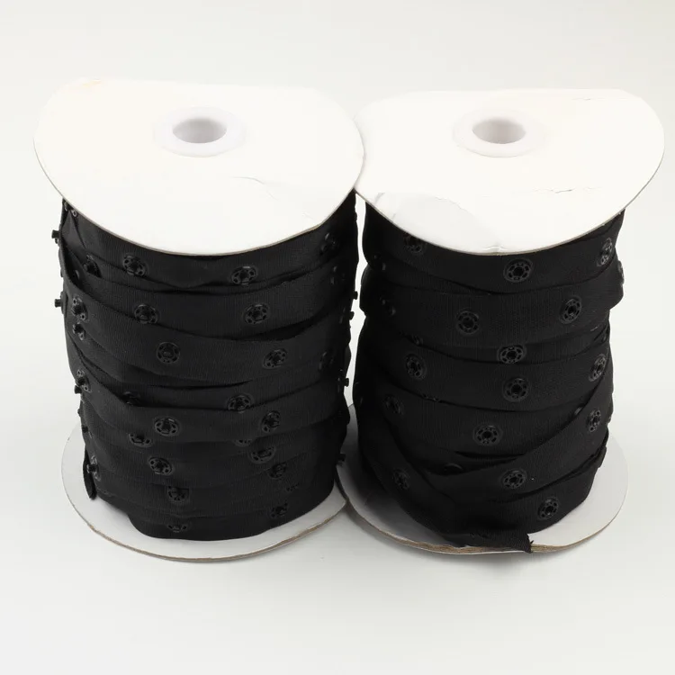 Stock snap tape plastic snap button colorful stock hook and snap tape