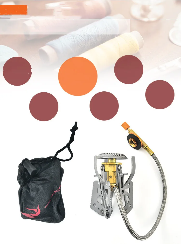 Outdoor Camping Barbecue Portable Folding Mini Card Stove Wind Proof Lotus Stove Burner