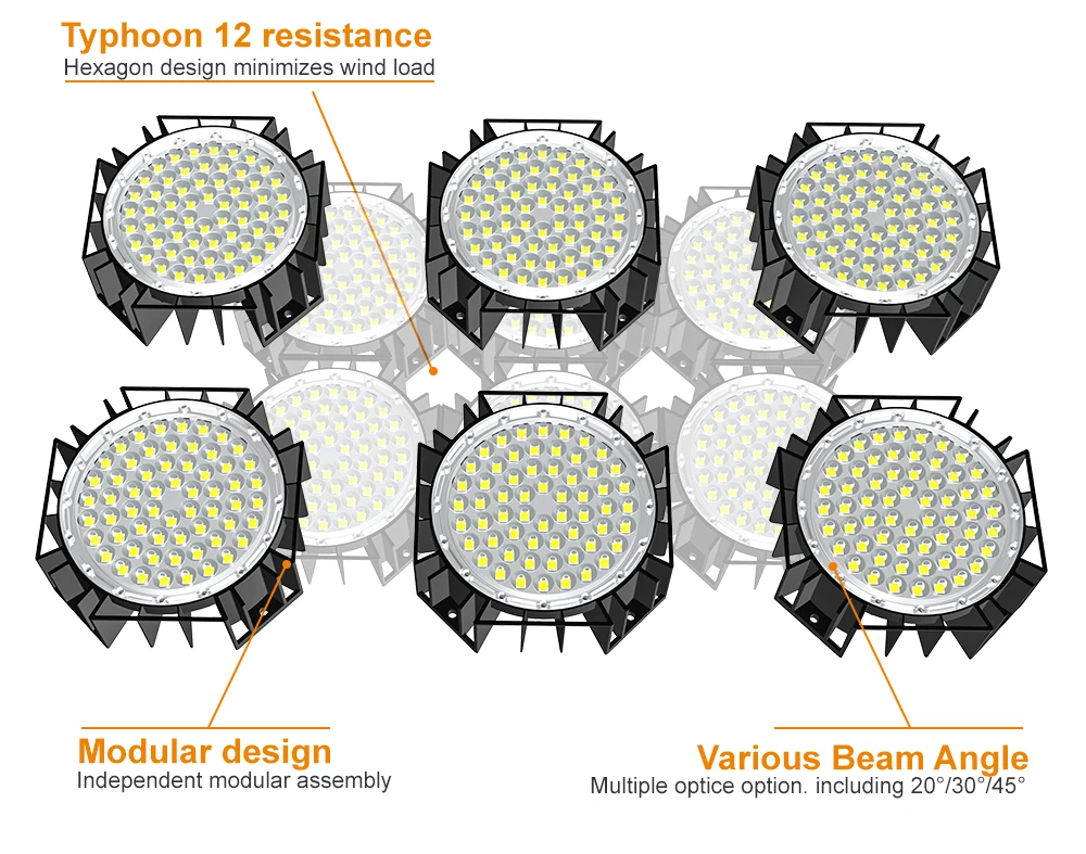 
Modular Design 500w led round floodlight for football field light 