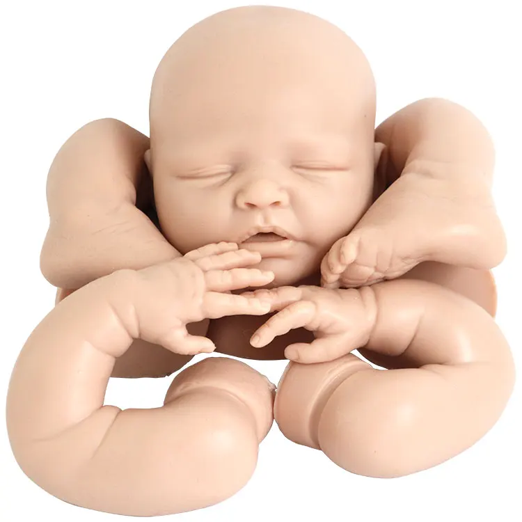 New ODM 2030g 18 inch Silicone Reborn Baby Doll  Lifelike Newborn Baby Unpainted Unfinished Soft Dolls DIY Blank Toys Kit