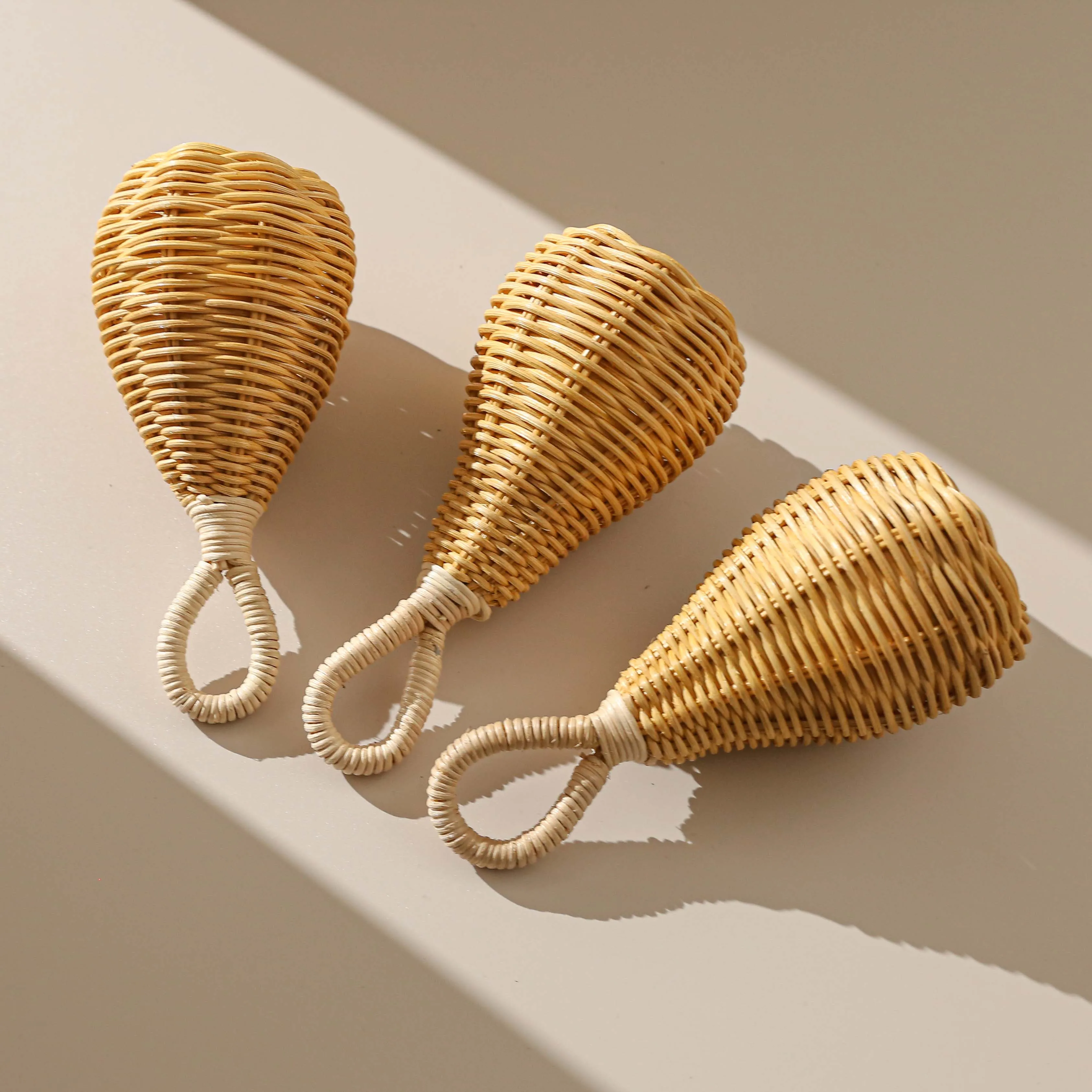 Music Hand Bell Rattan Weaving Hand Bell Education Infant Attention Training Toy