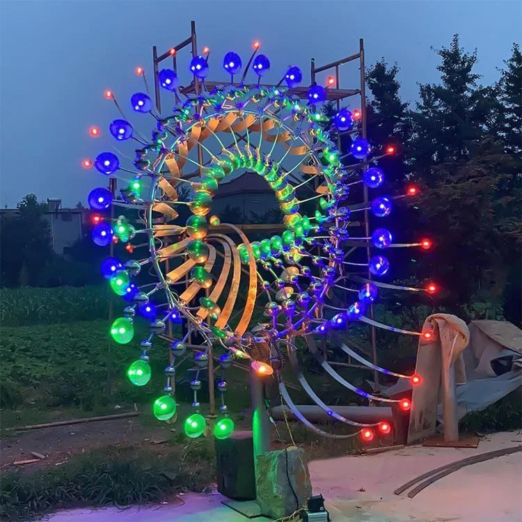 Fandiluo Abstract Modern Garden Large Stainless Steel Outdoor Metal Wind Kinetic Sculpture