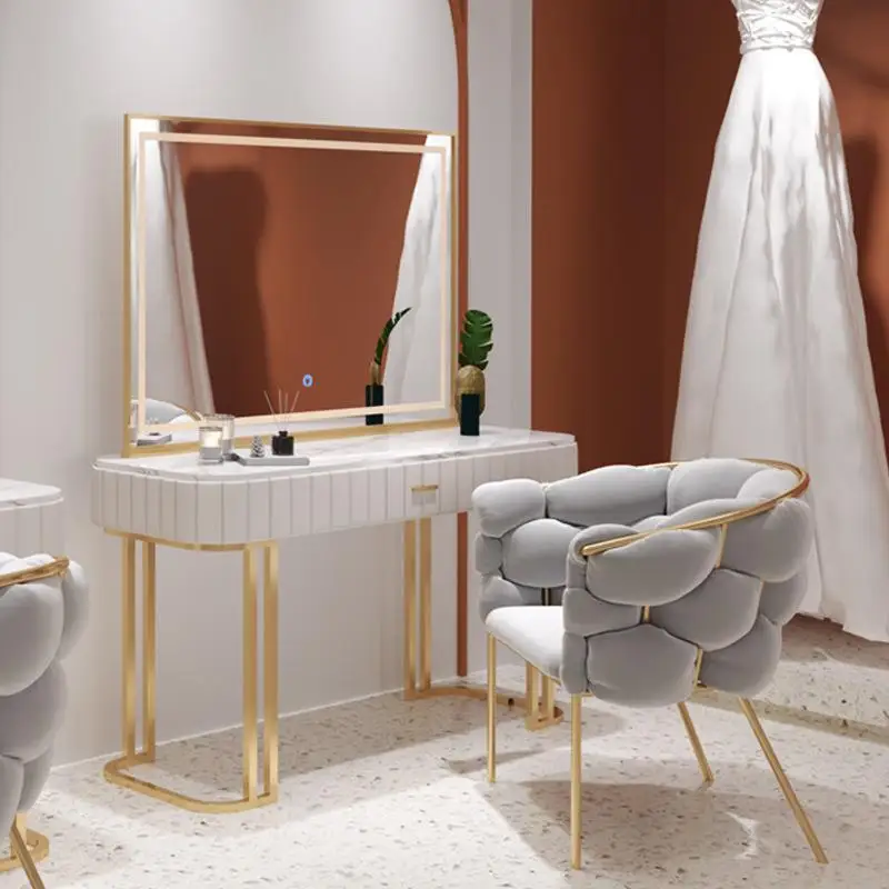 Beauty salon makeup table for home use bedroom with lights mirror dressing wedding store nail table makeup table