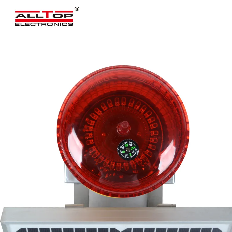 ALLTOP Wireless Solar Charging Aluminum Solar Powered LED Marine Navigation Aviation Obstacle Warning Light