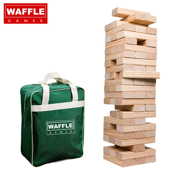 
Waffle Game Wooden garden building blocks With Durable Carry Case Made from NZ Pine Wooden garden building blocks 