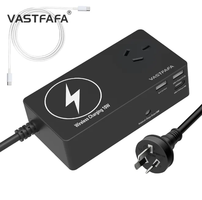 Fast Wireless Charger SAA USA EU Plug Power Socket For Home Appliance