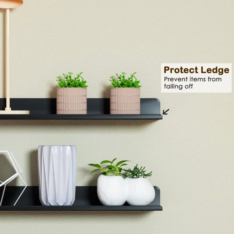 Wall Mount Wall Shelf Bathroom Kitchen Organizer Stainless Steel Metal Floating Shelf Storage Shelf