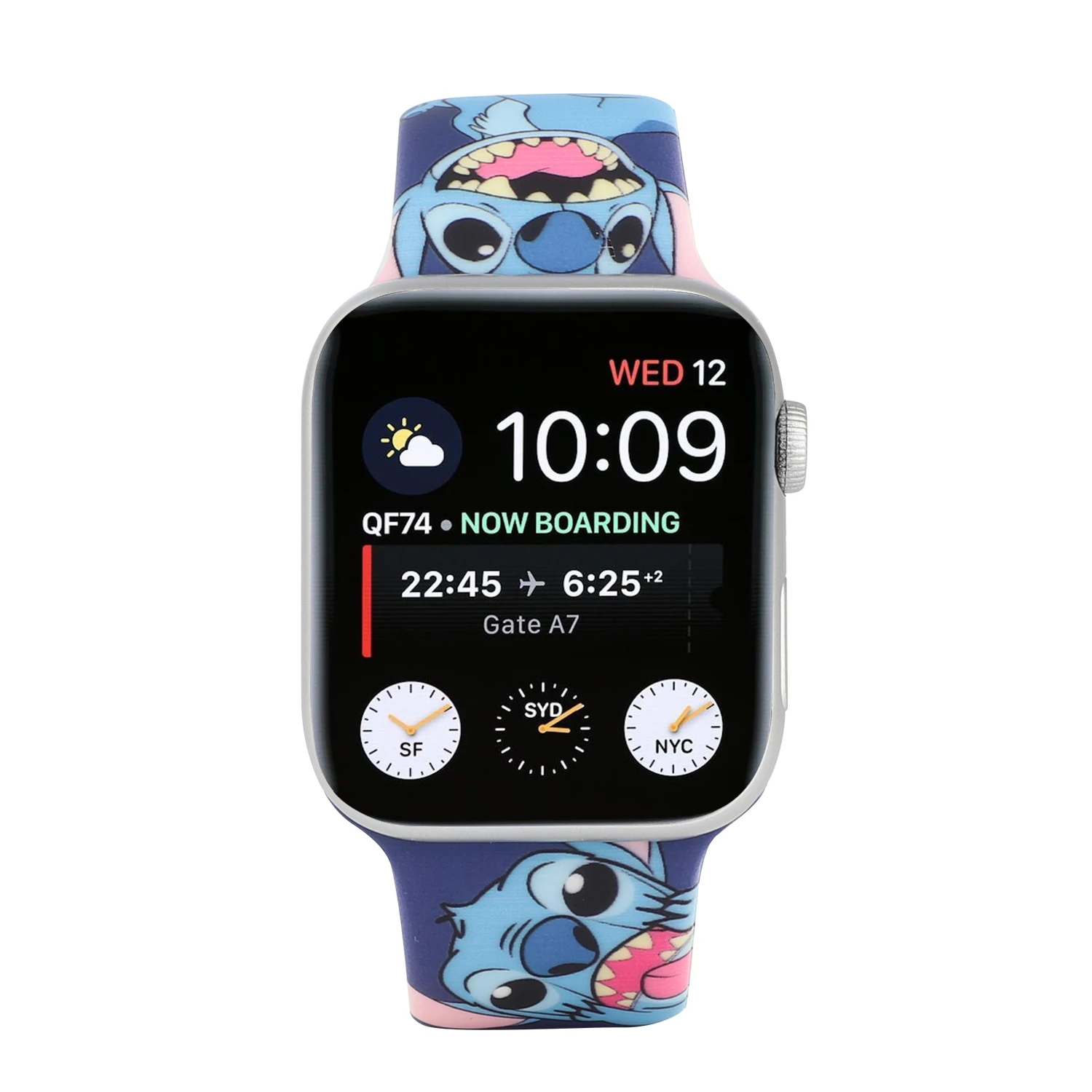  Мультяшный Стич силиконовые ремешки для часов Apple Watch 38/40/42/44 мм браслет ремешок Series