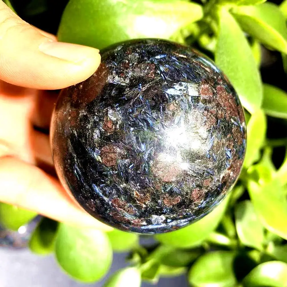 Wholesale Natural Astrophyllite Quartz Fireworks Stone Crystal Balls For Home Decoration Gift