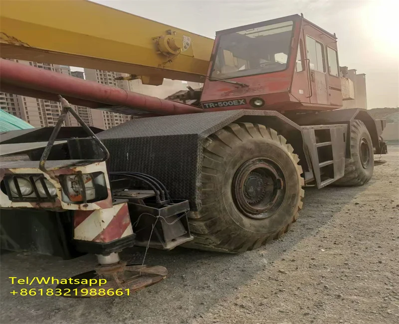 Tr 500ex Tadano rough crane 50 ton with mistubishi engine,Japan made original Tadano tr500ex lifting crane in Shanghai China