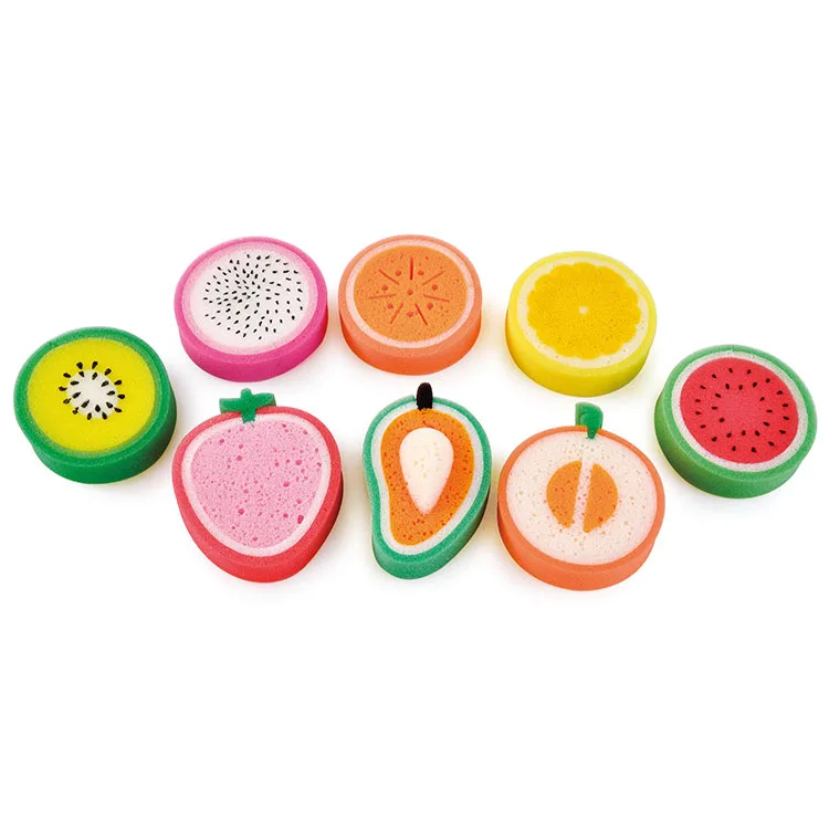 Cartoon Watermelon Shape Bath Sponge Personal Care PU Foam Bath Brush Exfoliating Loofah Bath Ball With Customize Logo For Kids