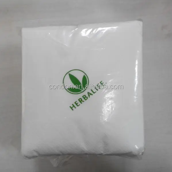 Printed Paper Napkin for Hotels Restaurants Bulk Packaging Recyclable Plastic Material Water Food Use