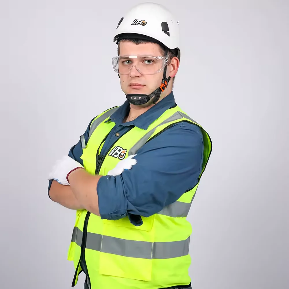 HBC Hot Sale Custom Logo Reflective Strap Construction Work Vest Safety With Adjustable Strap High Visibility