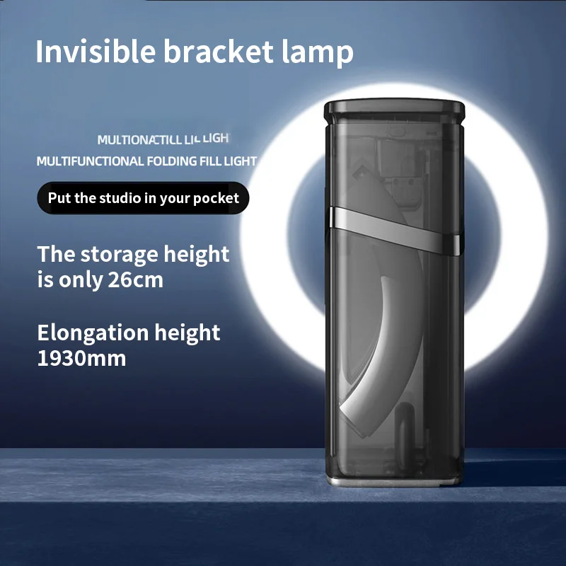 tiktok tripod with circle lamp led camera stand circular selfie holder desktop small ring light