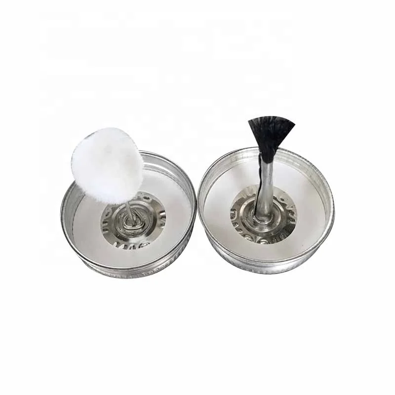 2oz little small PVC glue tin can 60ml metal can with screw top and brush
