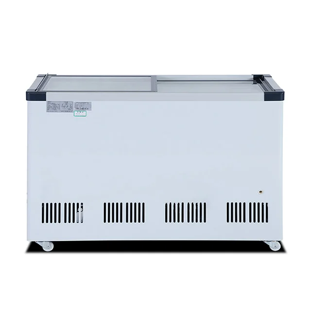 Wholesale Large Capacity Single Temperature 350L Commercial Refrigerator Fridge Horizontal Freezer