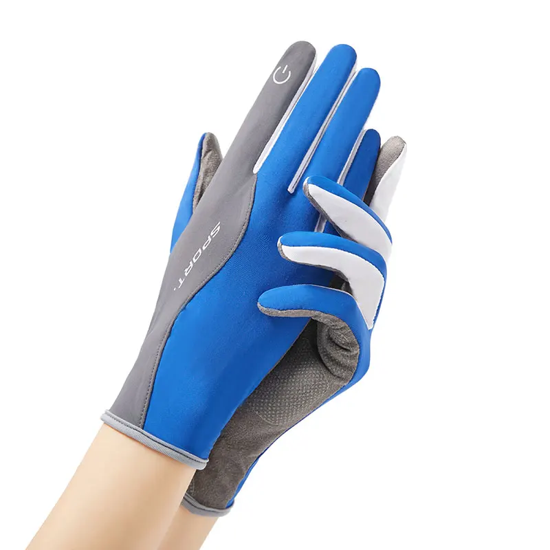 Non-Slip Resistant Summer Men Driving Sunscreen UV Sun Protection Gloves