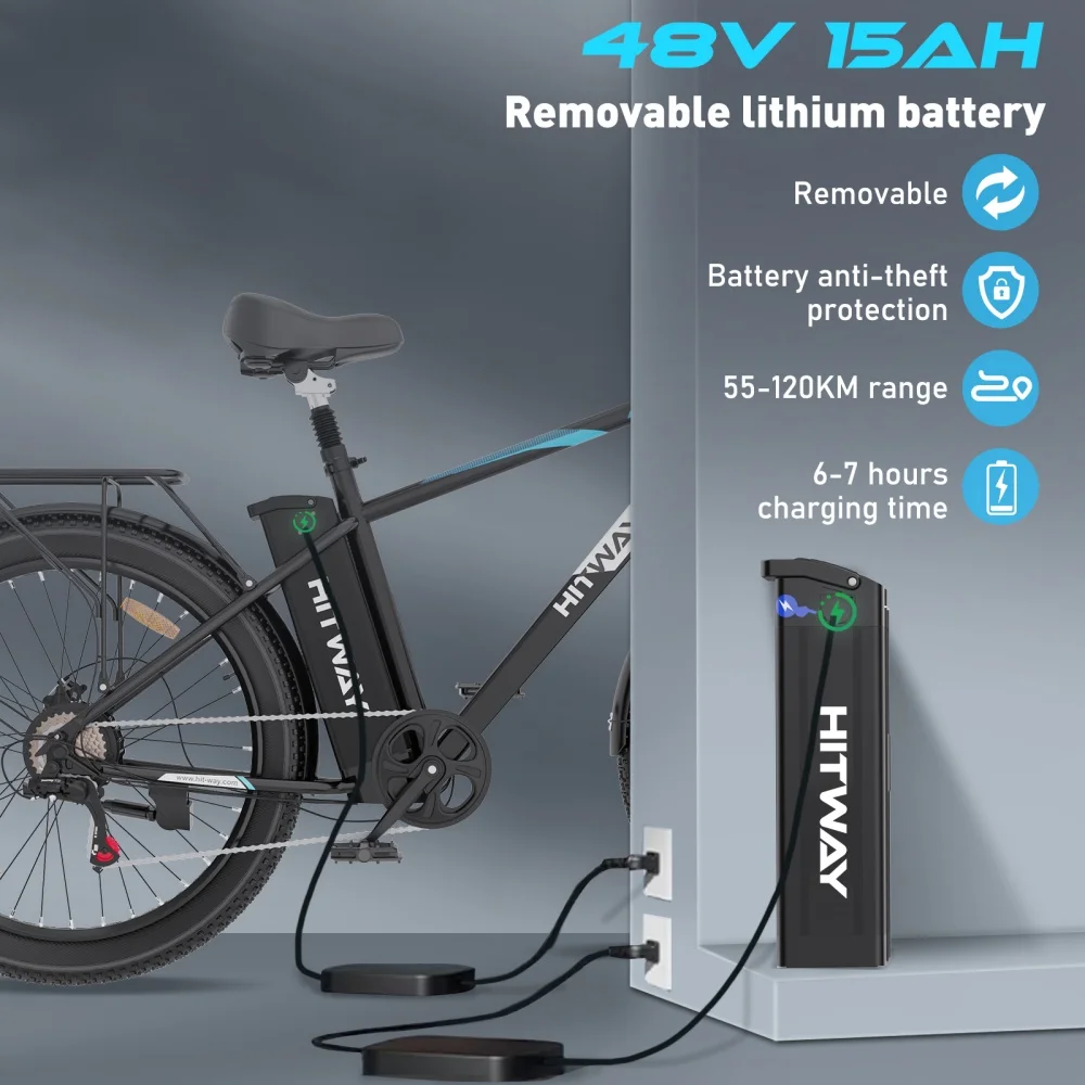 HITWAY BK3M + GB3 оптовая продажа 48 В 15 А. Ч. большой аккумулятор Электрический городской велосипед для рынка США сертифицированный CE