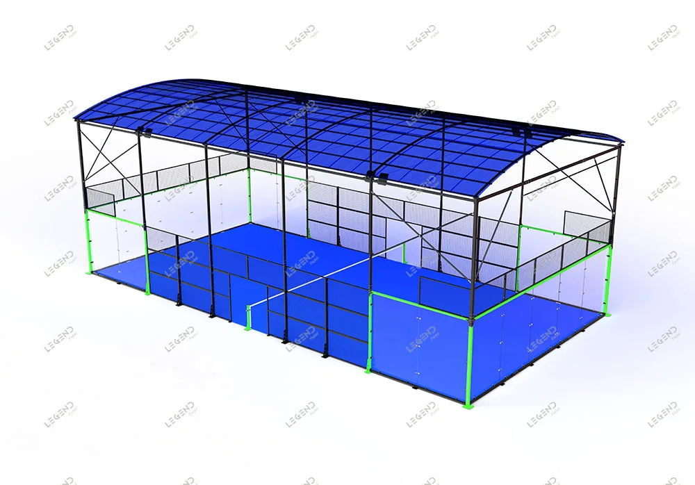 China Padel Court Supplier High Quality Padel Tennis Court Cover Roof Panoramic Cancha Padel Court With Roof