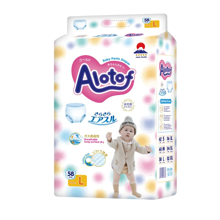 Wholesale Premium Quality Japanese Baby Diaper OEM Disposable Baby Diaper Nappy Baby Pull Up Pant Diaper