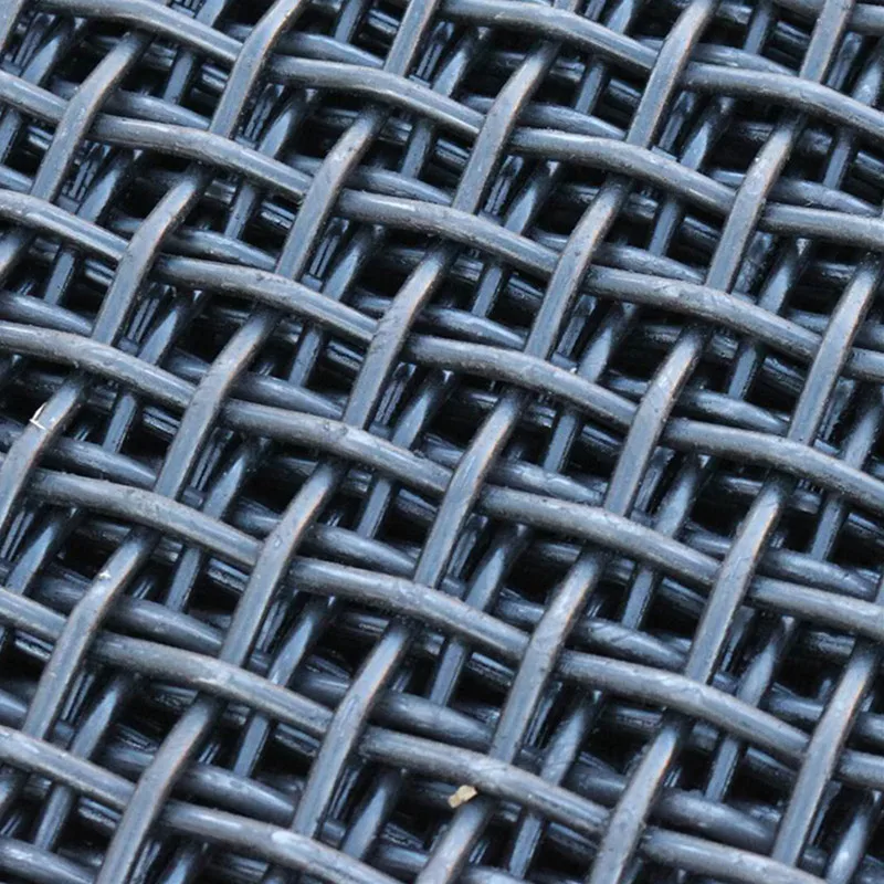 65mn crimped woven stainless steel crusher crimped wire mesh for mining vibrating screen