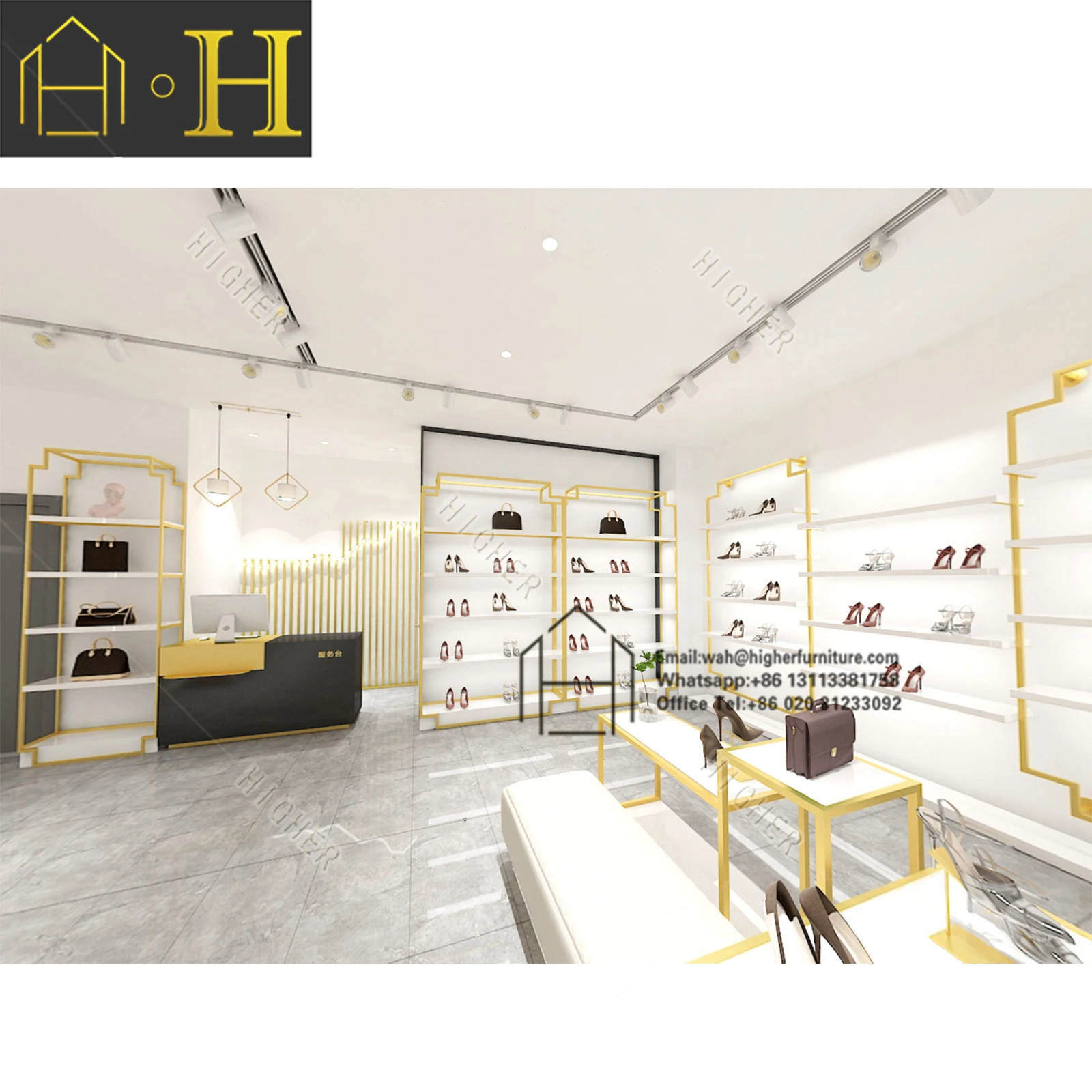 Shoes shelf display retail store Shoes Store Fixtures Interior Design shoes rack display