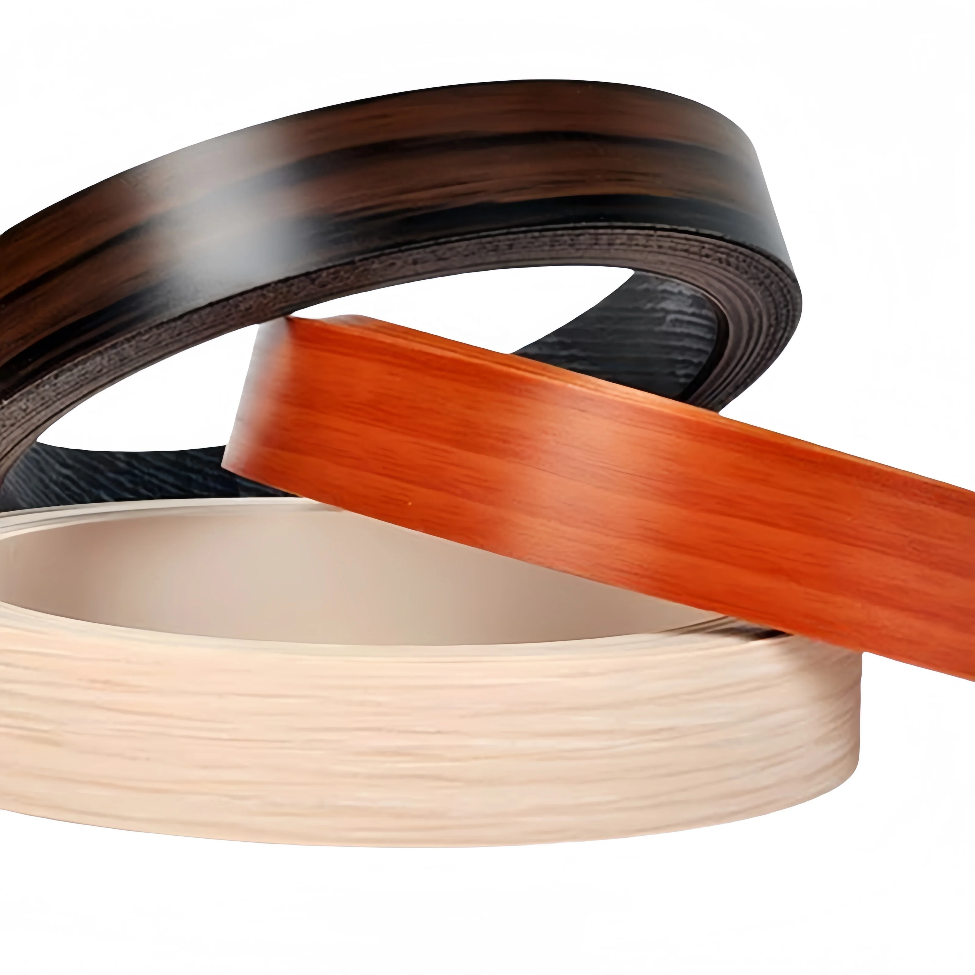 Good abrasion resistance glossy 22*0.45mm pvc laminate edging tape for office furniture edge band