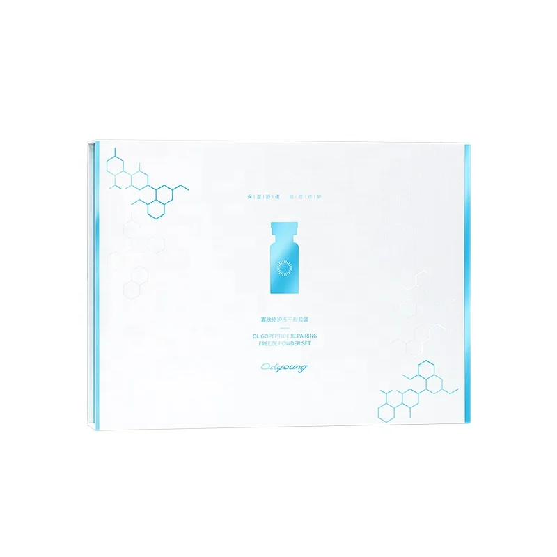 Face Skin Care Set Cleanser Acne Scar Repairing Tendering Smoothing Serum Whiten Oligopeptide Freeze-dried Powder