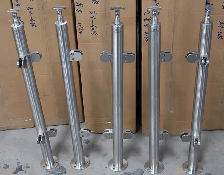 stainless steel tube balustrade handrail railing support 316 material glass handrail post