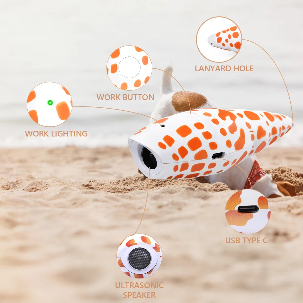 2024 Rechargeable Dog Barking Deterrent Devices Ultrasonic Stop Dog Bark 25KHZ Frequency 16.4 Ft Range