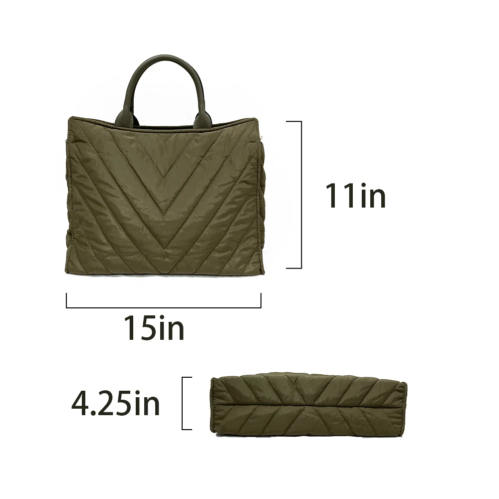 Fashion handbags for office lady Puffer computer bag With crossbody strap Quilted puffy bags for women