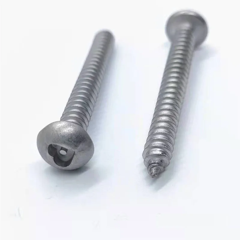 Factory Custom M3-M12 Stainless Steel Safety Bolt CNC Security  Screw with Heart Shaped Special Head Self-tapping screws