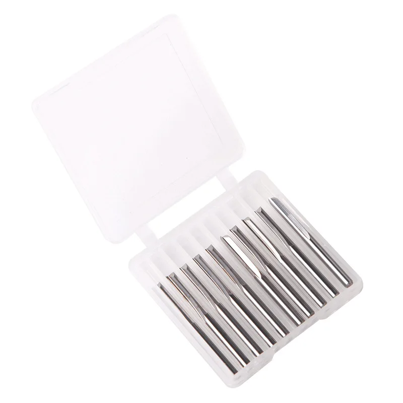 Набор фреза с прямыми слотами из 10 наборов акриловой гравировальной машины без заусенцев