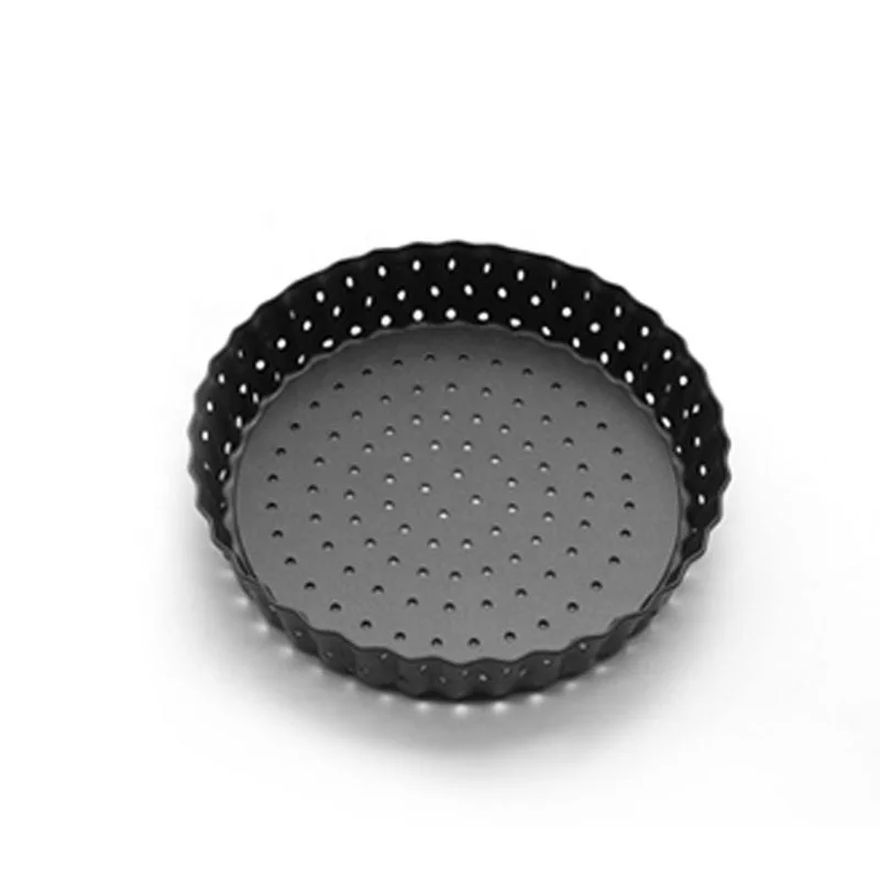 Wholesale Sale 5 inch perforated pizza pan with food safe non-stick coating and removable bottom also for pie and bread
