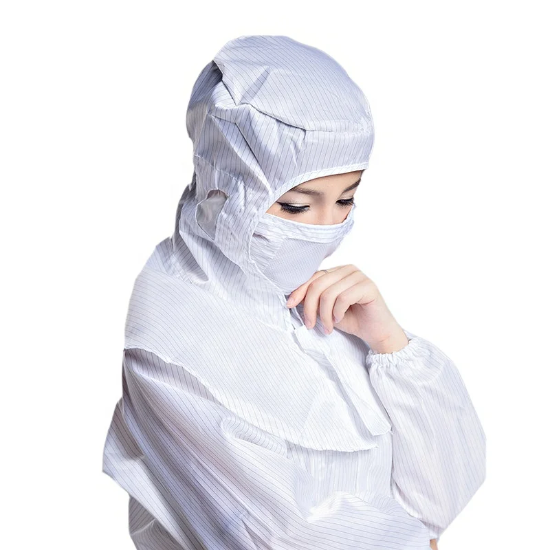 OEM Logo Customized Dust Free&Washable  Polyester Antistatic Jumpsuit Work Uniform Antistatic Coverall