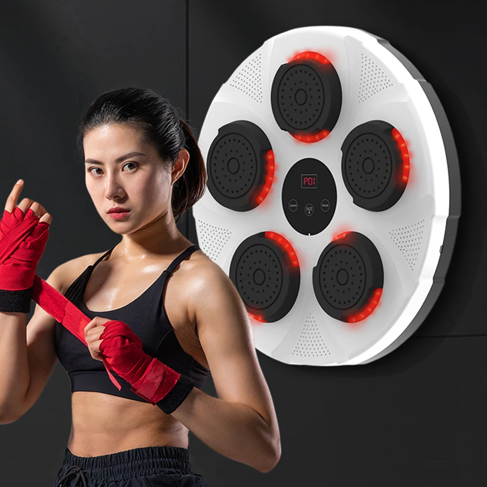 2024 Wall Mounted Music Boxing Training Machine Intelligent Kinds One Punch Smart Music Boxing Machine With Music For Adults