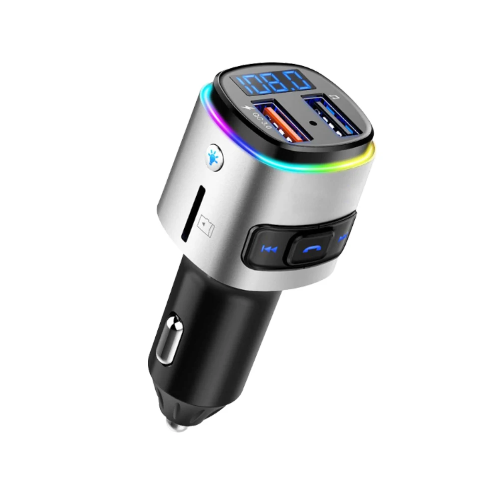  Горячая Распродажа BC41 быстрое зарядное устройство с двумя USB QC3.0 автомобильный адаптер Bluetooth комплект громкой связи со светодиодными