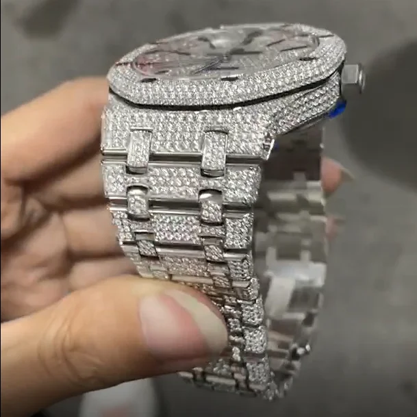 Buy Diamond Bezel In White Gold Stainless Steel Date Roman Modified brand Watches For Women Men Jewelry