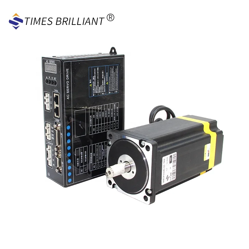 China hot sale 220VAC power supply12NM high votage 3 phase  nema34 closed loop stepper motor and driver kit for cnc machine