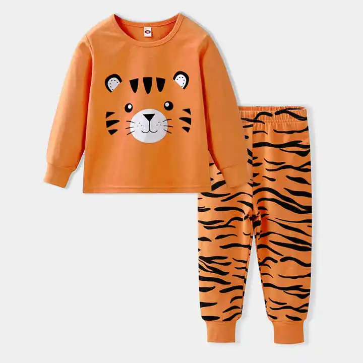 Animal Baby Clothes 100% Cotton Autumn and Winter Kids Wholesale Super Soft Long Sleeve Organic Bamboo Children Pajamas