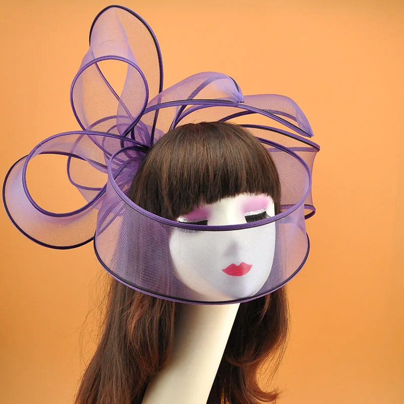 Hot hat Fascinators African Ladies wedding hats Femme women mesh fashion fascinator