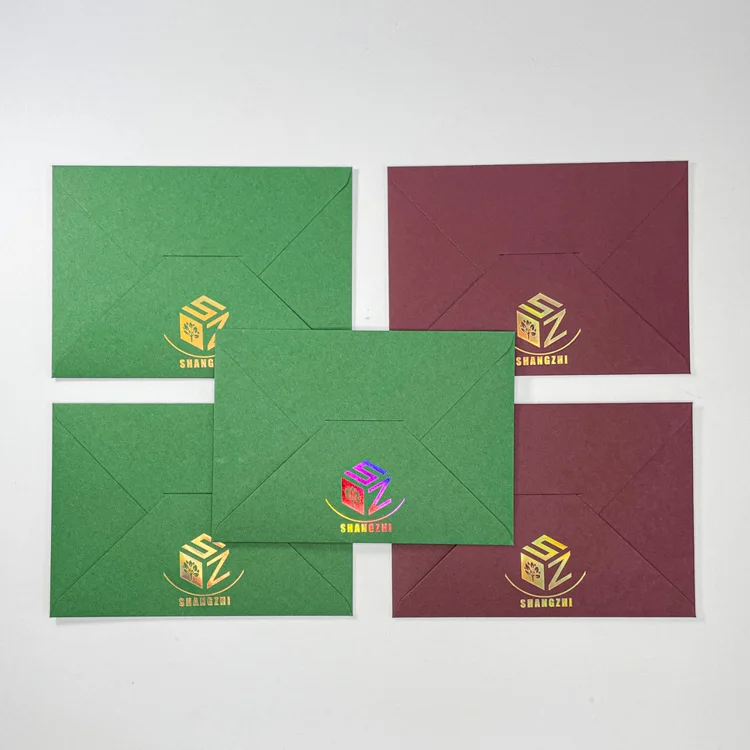 Custom Printing Luxury Textured Cotton Rag Colorful Handmade Paper Envelopes With Logo