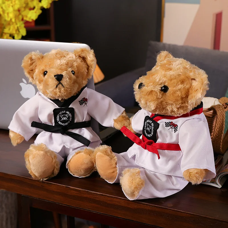 Custom stuffed Taekwondo teddy Bear plush toy Bear plush Taekwondo clothing Bear plush toy Stuffed Taekwondo plush bear toy