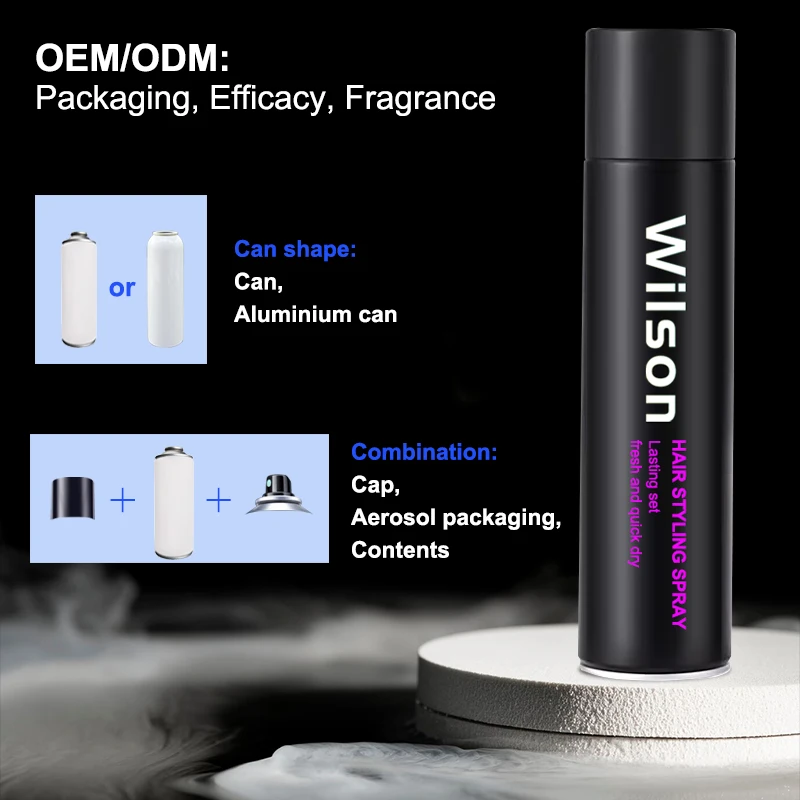 Ponytail Freeze Fashion Hair Styling Holding Spray lightweight silkening volume Strong Hold Hair fixing Spray For USA