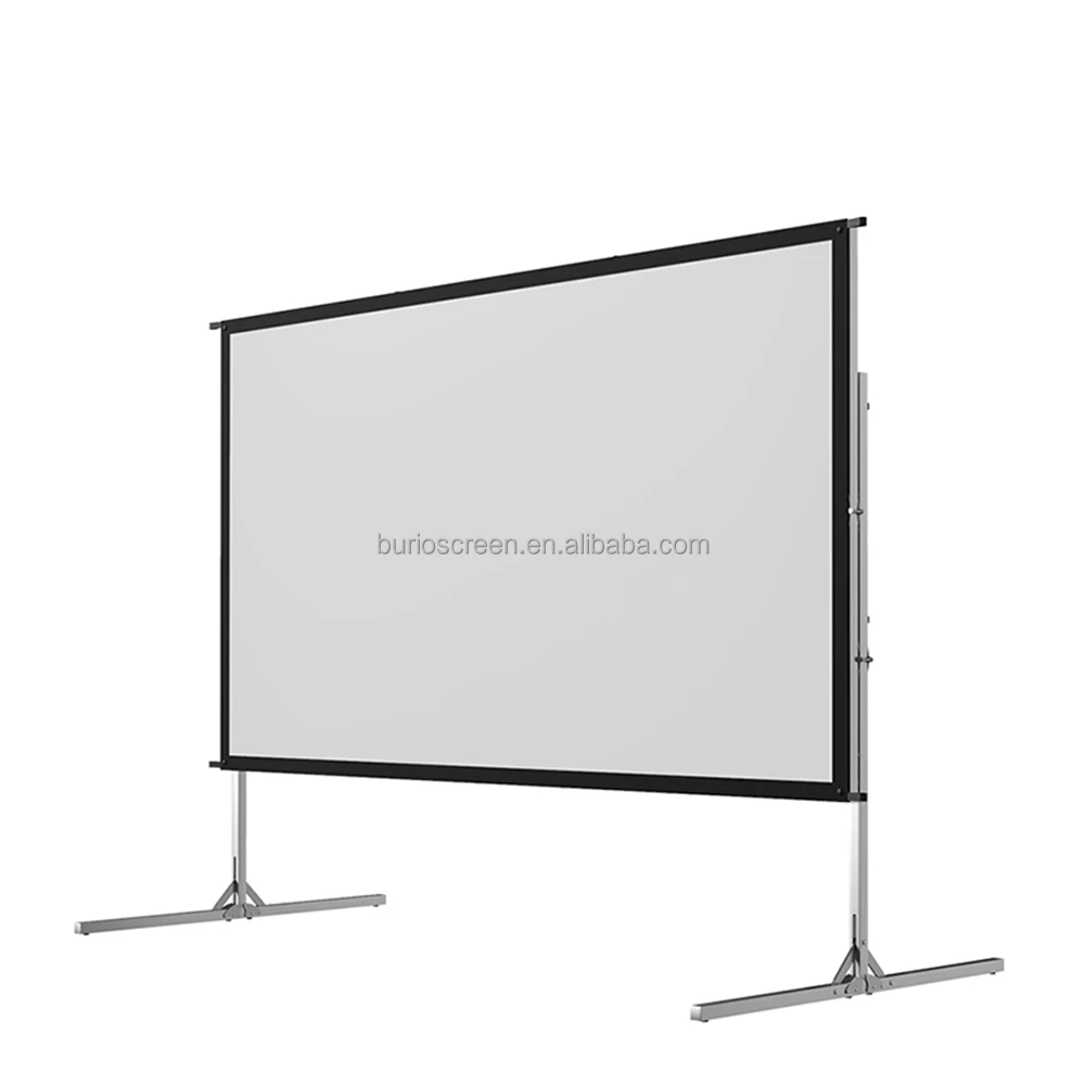 Wholesale Fast Fold Projector Screen 180 Inch 16:9 Front and Rear Projection Outdoor Portable Folding Projection Screen